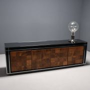 Grande lampe de table en chrome et verre Temde, Suisse, années 1960