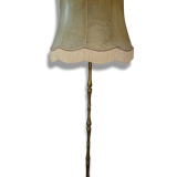 Floor lamp in bronze shade into pork bladder