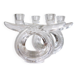 Set of 2 double candlesticks in Vannes crystal