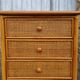 Semainier Maugrion for Roche Bobois, wood and rattan, 80s