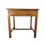 Vintage wooden high table / bar table / laboratory table