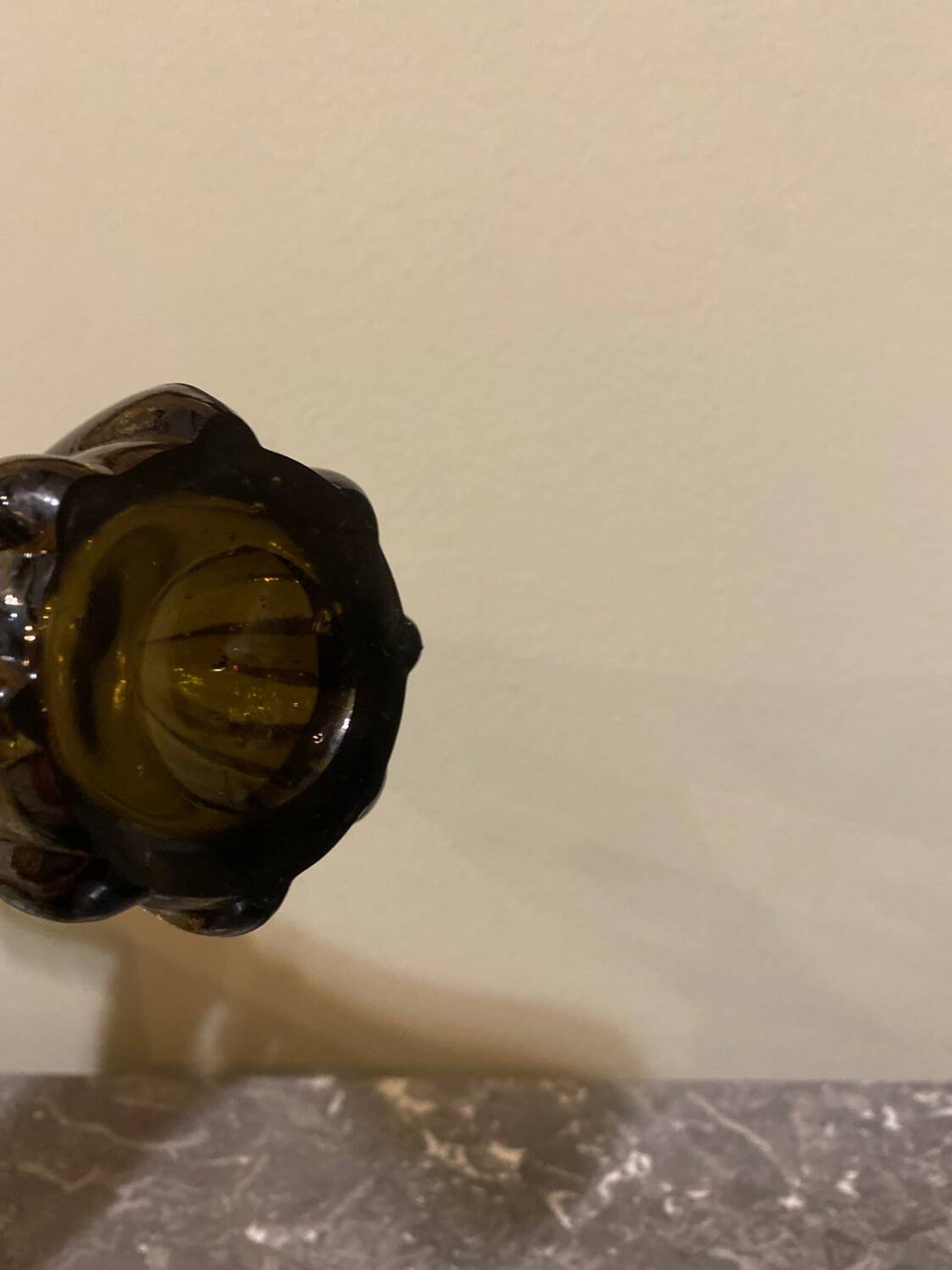 Vintage smoked glass vase