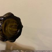 Vintage smoked glass vase