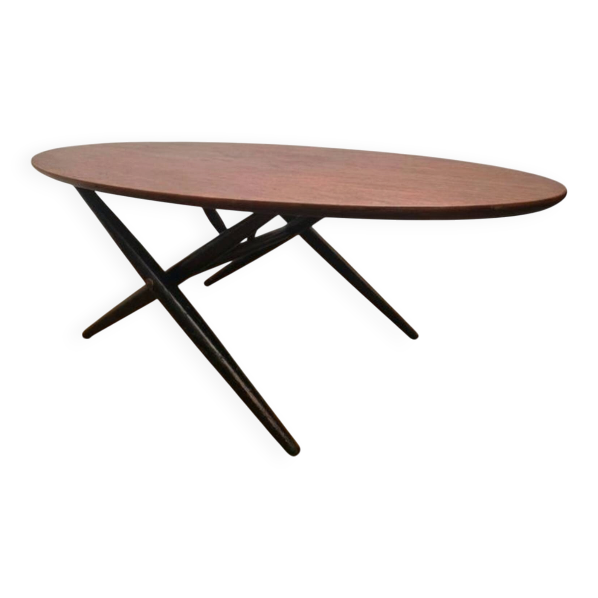 Very rare - Vintage Scandinavian design coffee table, model "Ovalette" p