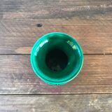 Old vase coop Noel 1955 ceramics green relief vintage decoration
