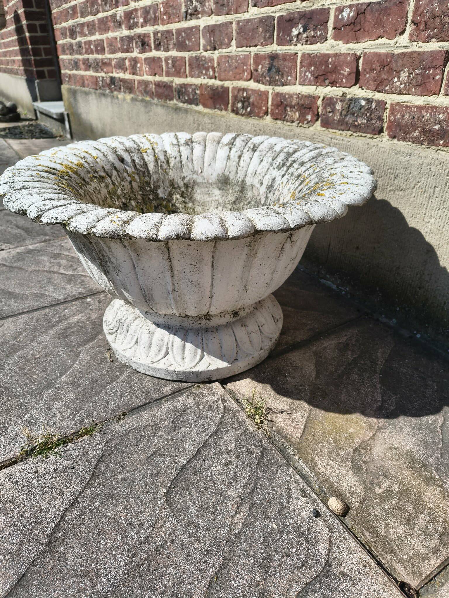 Ensemble de 2 pots à fleurs en beton