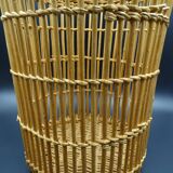 Wicker wastepaper basket