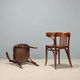 Antique Thonet armchairs in painted beech, walnut, Austria, 20th century