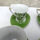 6 Tasse a café en porcelaine blanche a decor floral