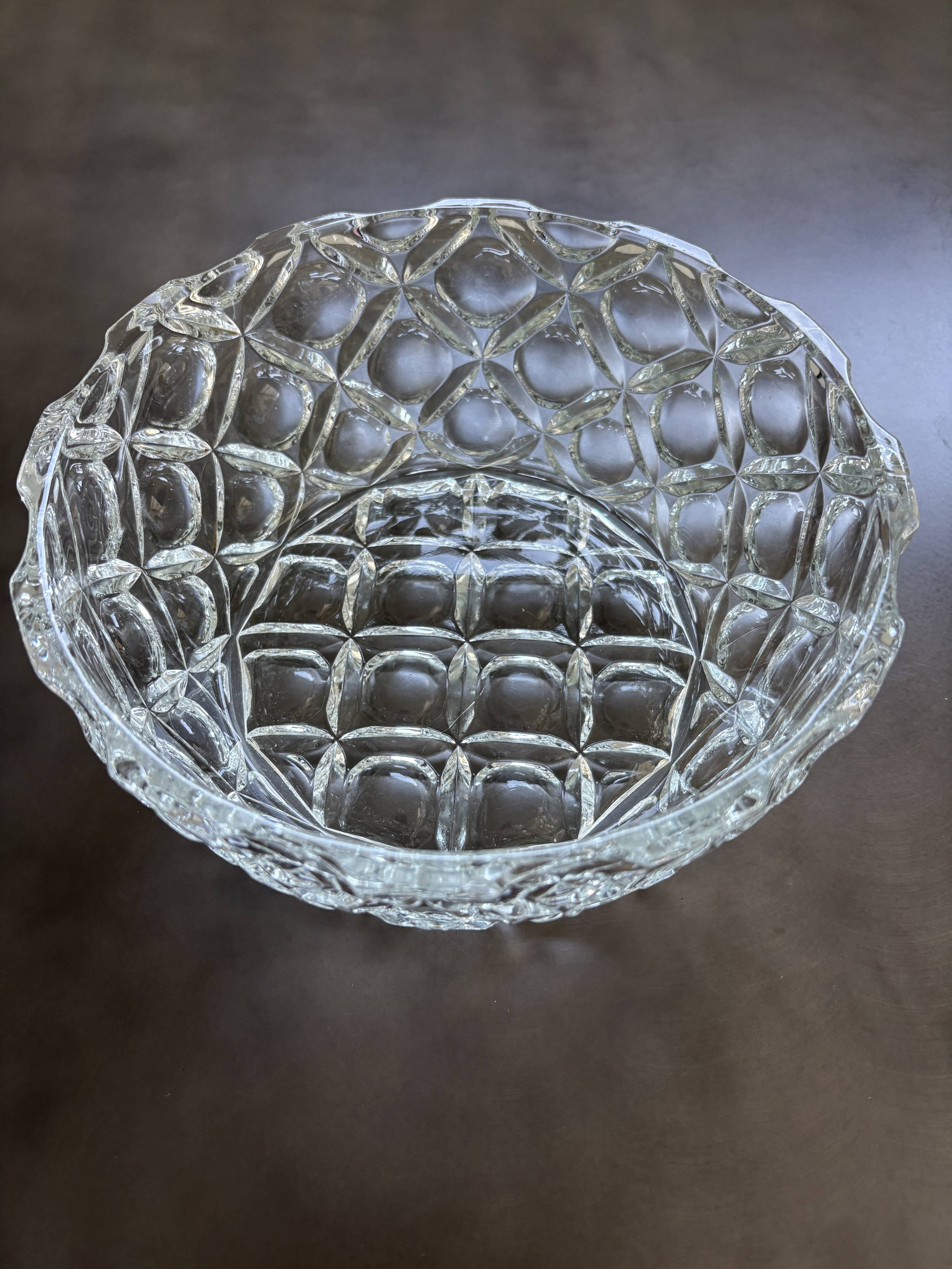 Crystal salad bowl