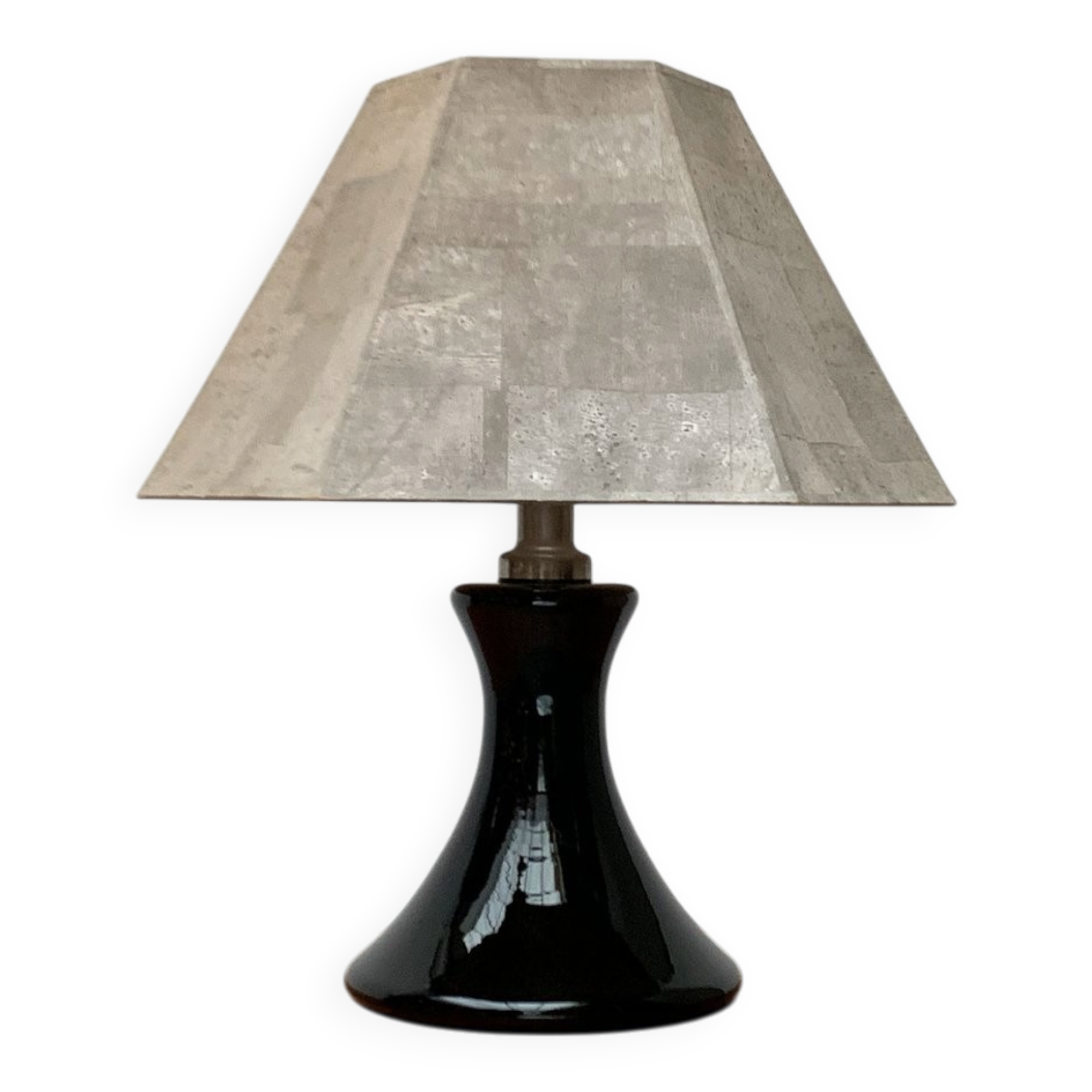Floor or table lamp in German glass and synthetic cork in M Design style by Ingo Maurer, 1960s.