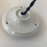 Old vintage suspension glass of blue Clichy