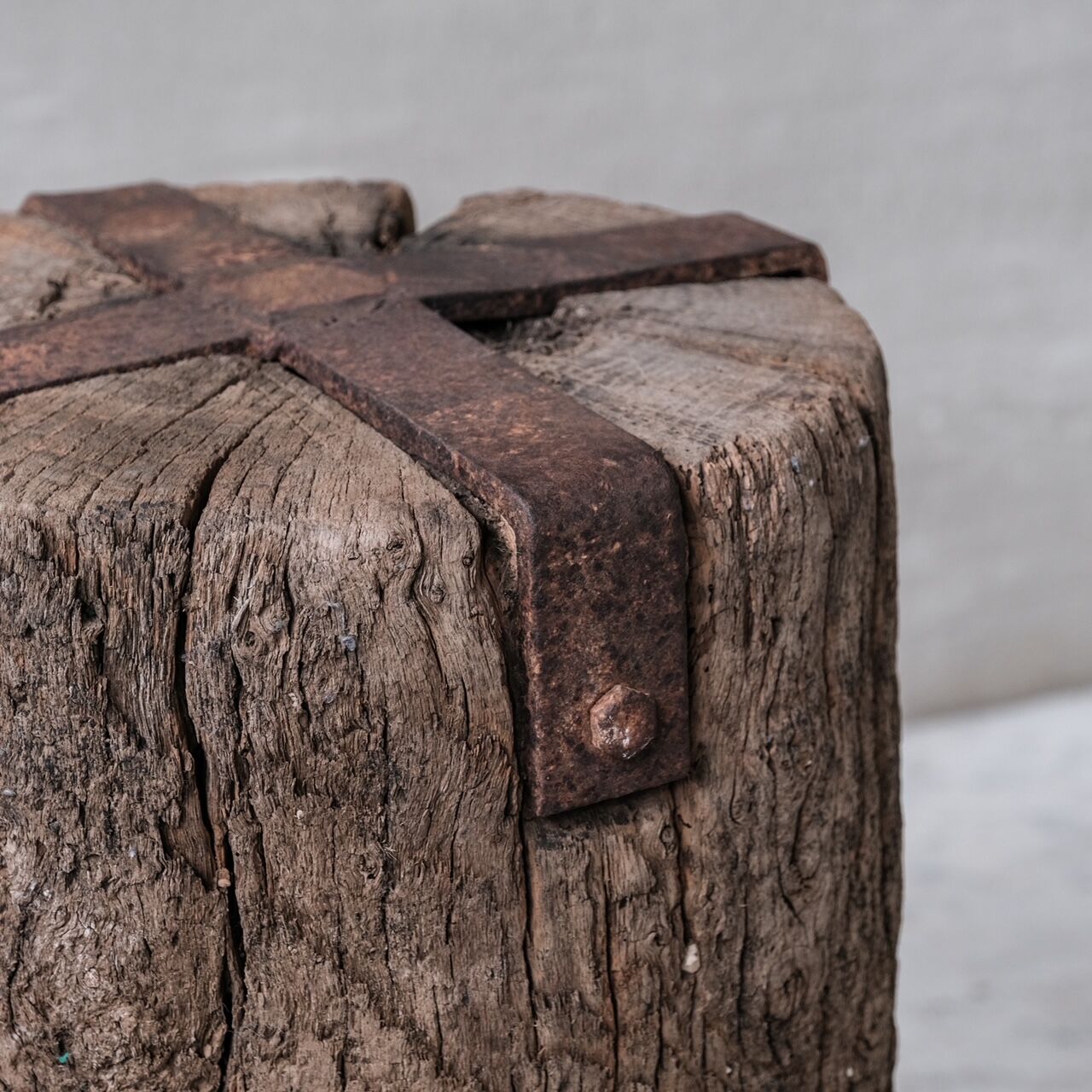 Pair of spanish wooden pedestals