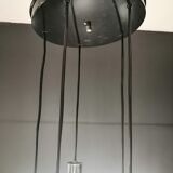 Glass and chrome chandelier by Massive Belgium