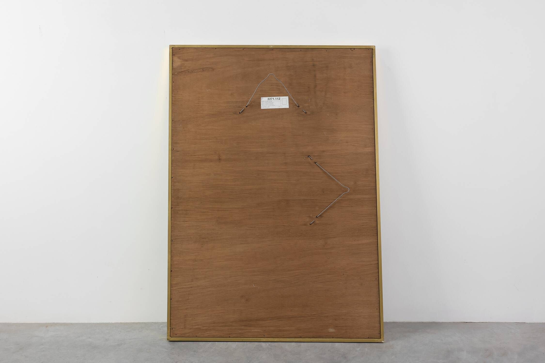Hollywood Regency Metal Mirror by Deknudt, Belgium 20th Century