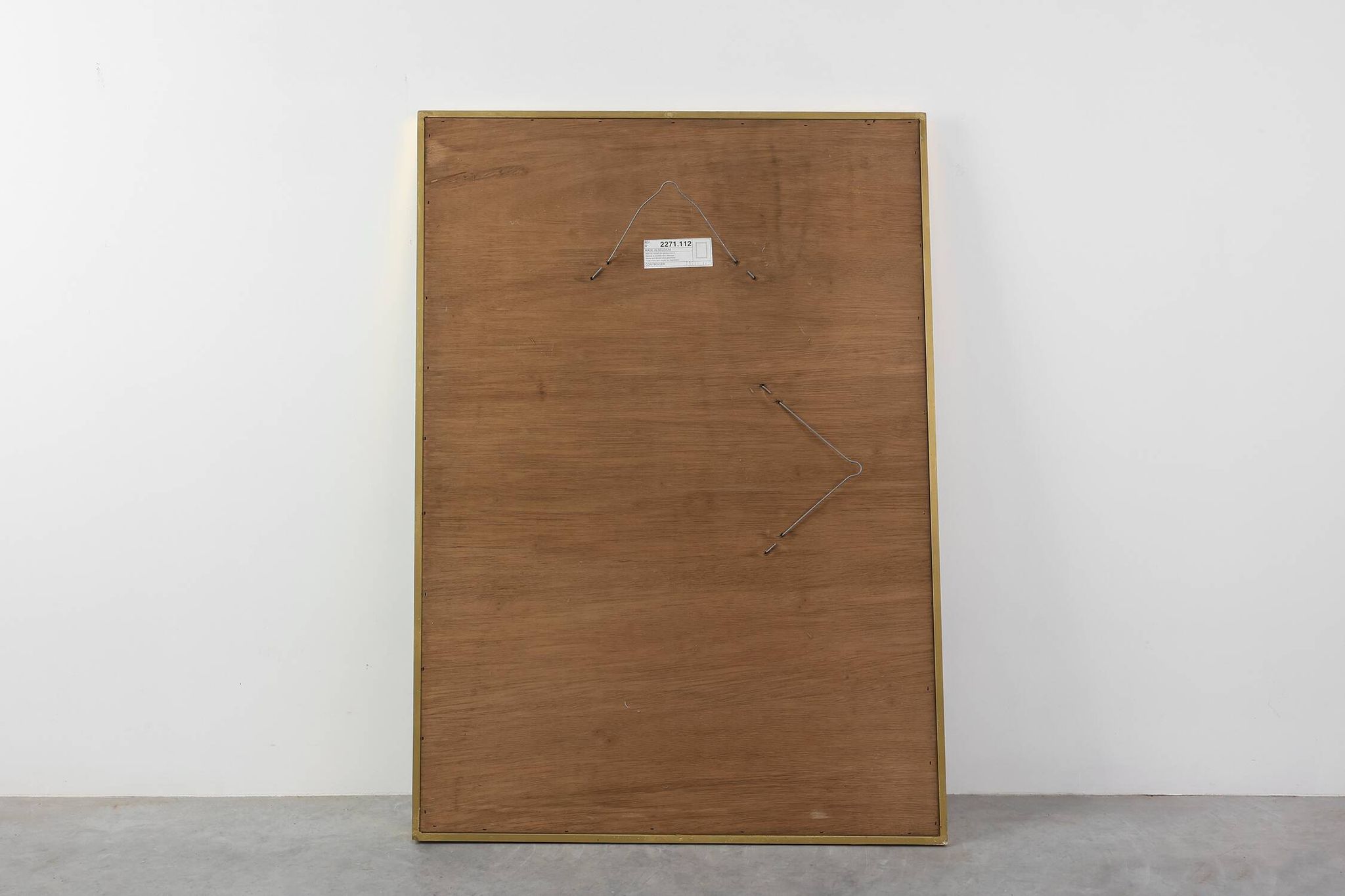 Hollywood Regency Metal Mirror by Deknudt, Belgium 20th Century