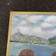 Tableau Paysage animé au lac – Huile signée
