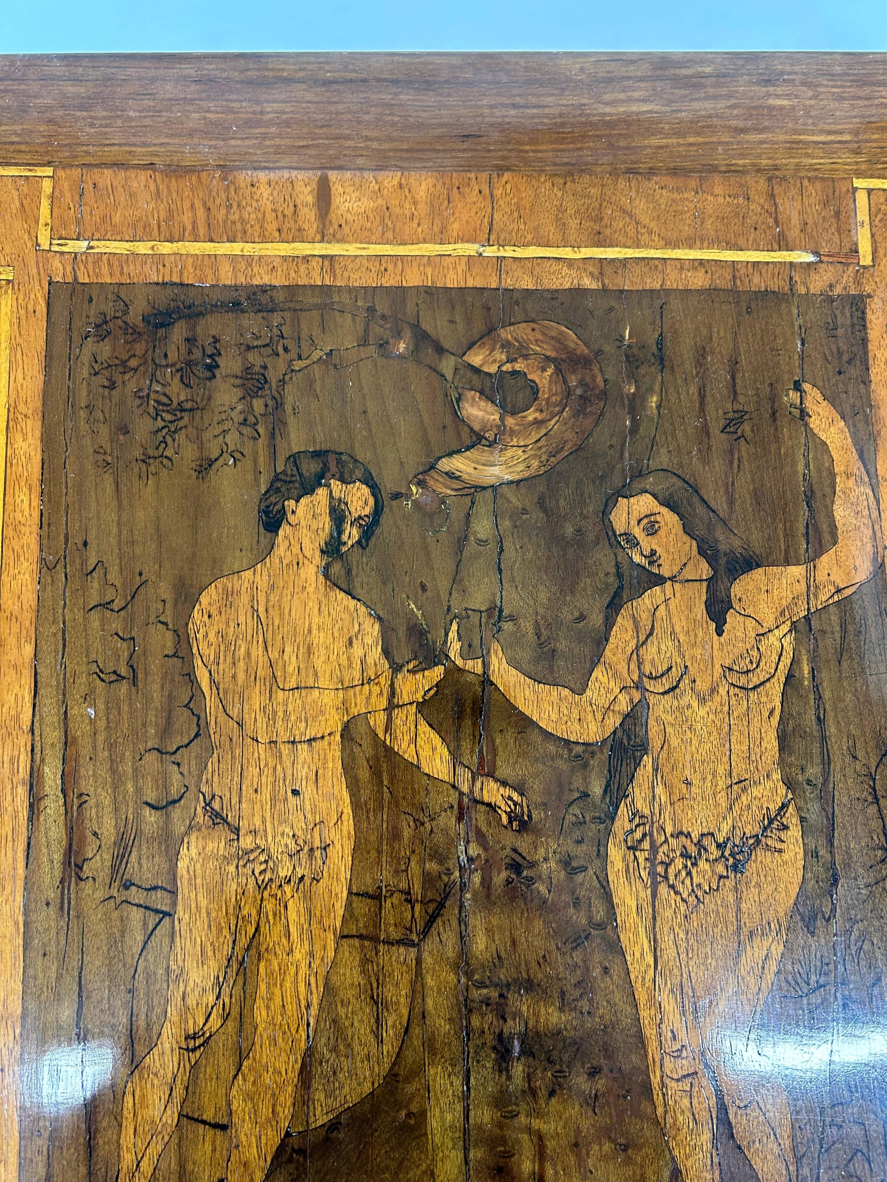 Table d'écriture ajustable avec incrustation Adam et Eve