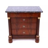 Antique chest of drawers with stone top, France, circa 1880. After restoration.