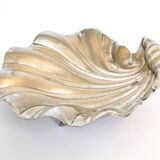 Large shell dish in silver plated