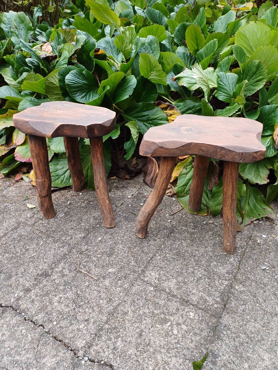 Pair of brutalist stools