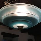 Art Deco pendant lamp in glass period 1930 1940