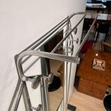 Art Deco Coat Rack & Mirror in Tubular Aluminum, France, 1930