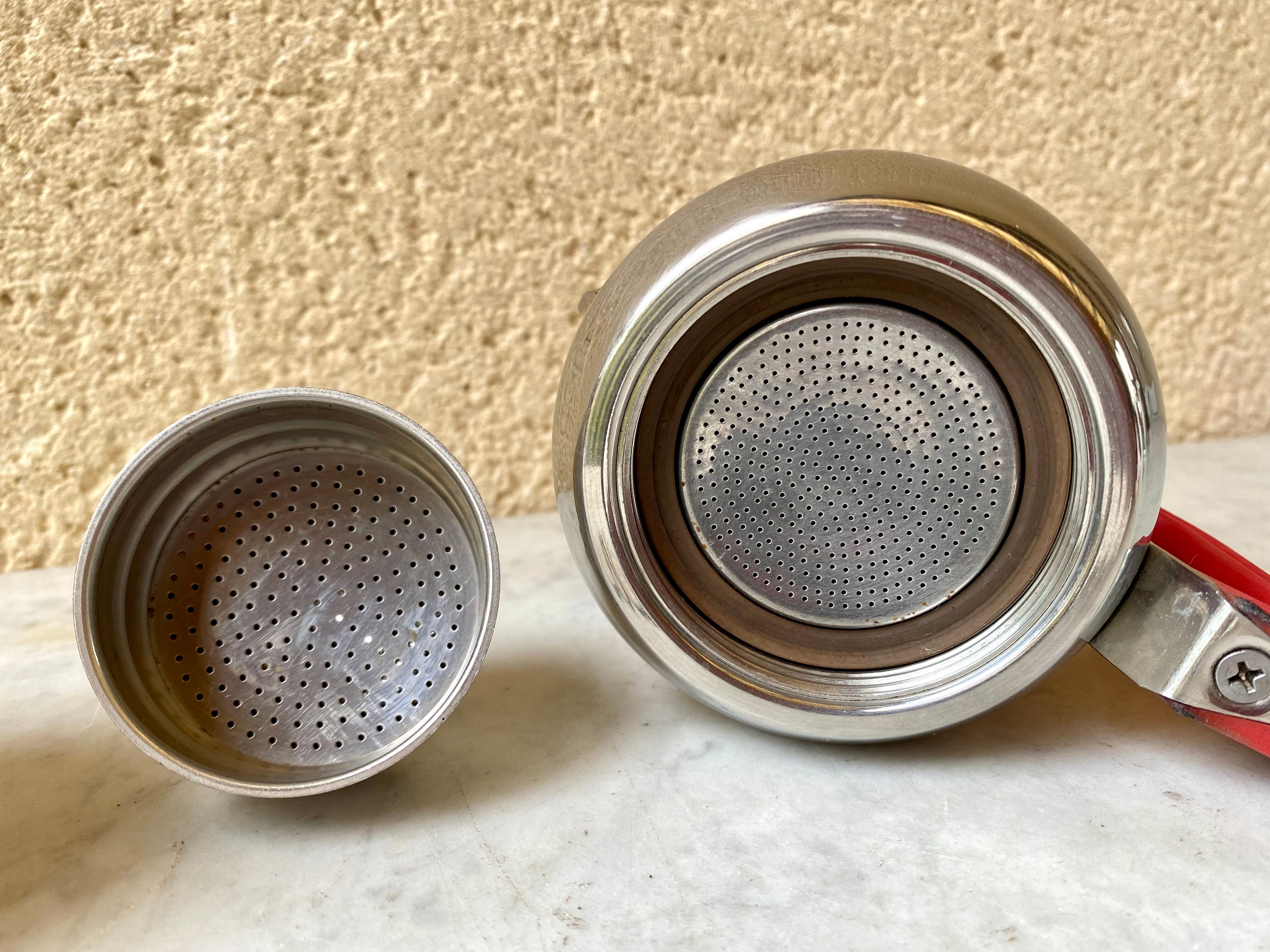 Italian coffee maker 3 cups lagostina vintage 60s design streamline stainless steel 18/10