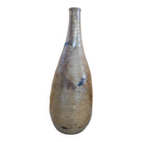 Vase soliflore de forme bouteille - En grès émaillé marron Jacky Coville (né en 1936)