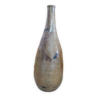 Jacky Coville (born in 1936) - Bottle-shaped soliflore vase - In brown enamelled stoneware