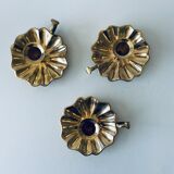 Indian candle holder in golden brass