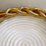 Woven coupe plate 1950s by E. Tessier