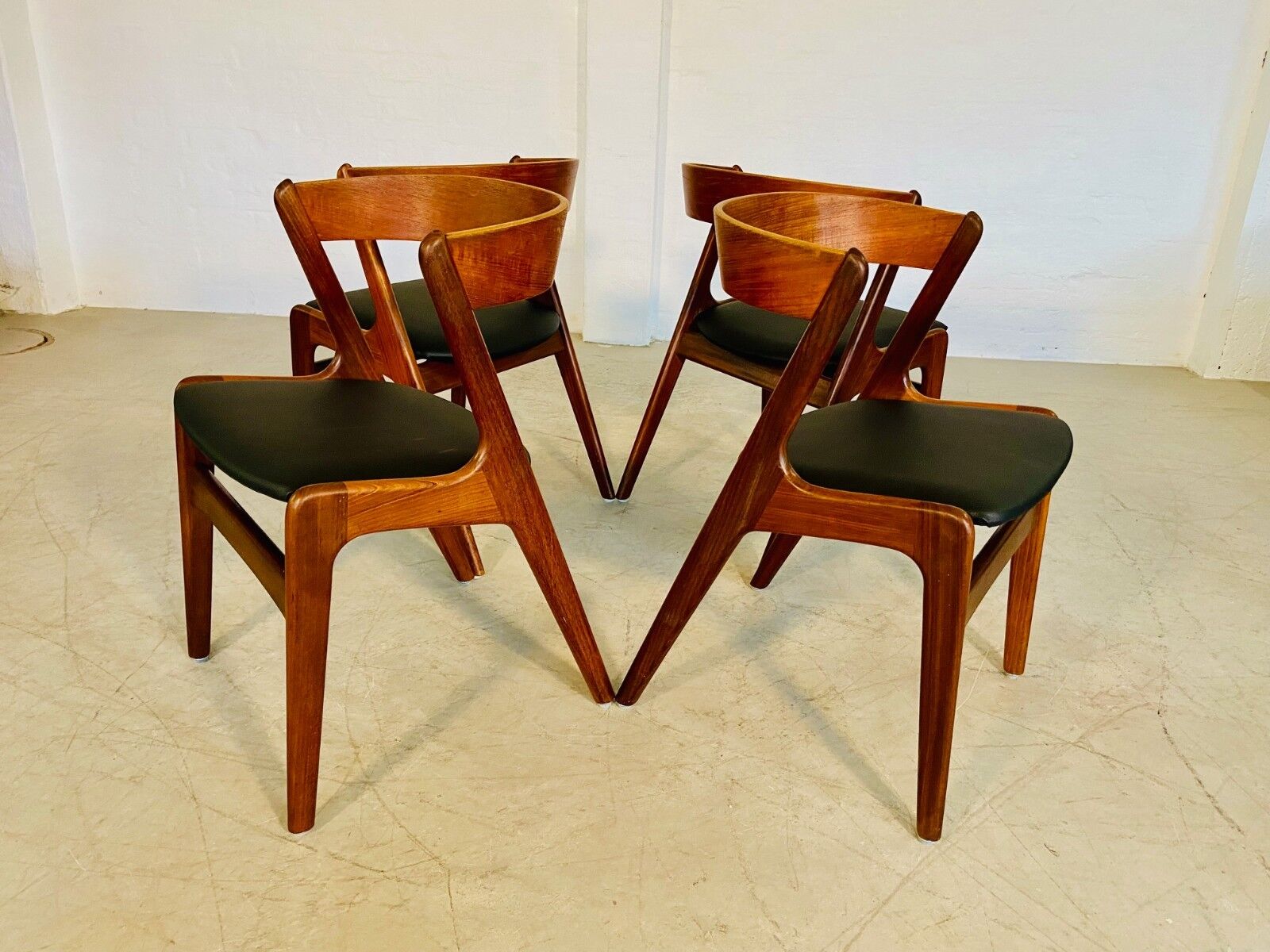 Chaises à manger vintage danoises par Kai Kristiansen pour Schou Andersens MøbelFabrik