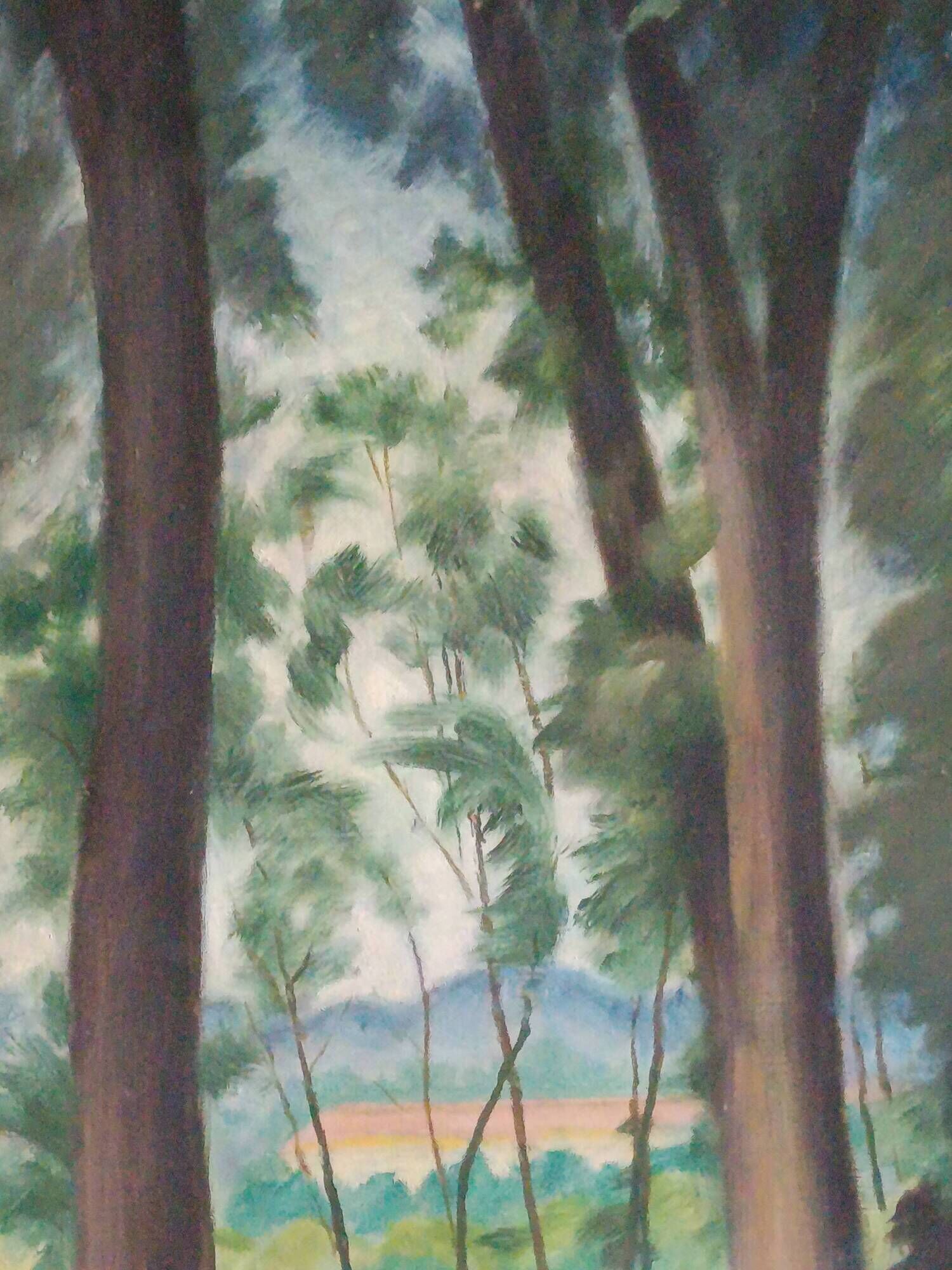 Henri Vergé-Sarrat (1880-1966) – Oil on canvas "Noisy-le-Grand – The Park"