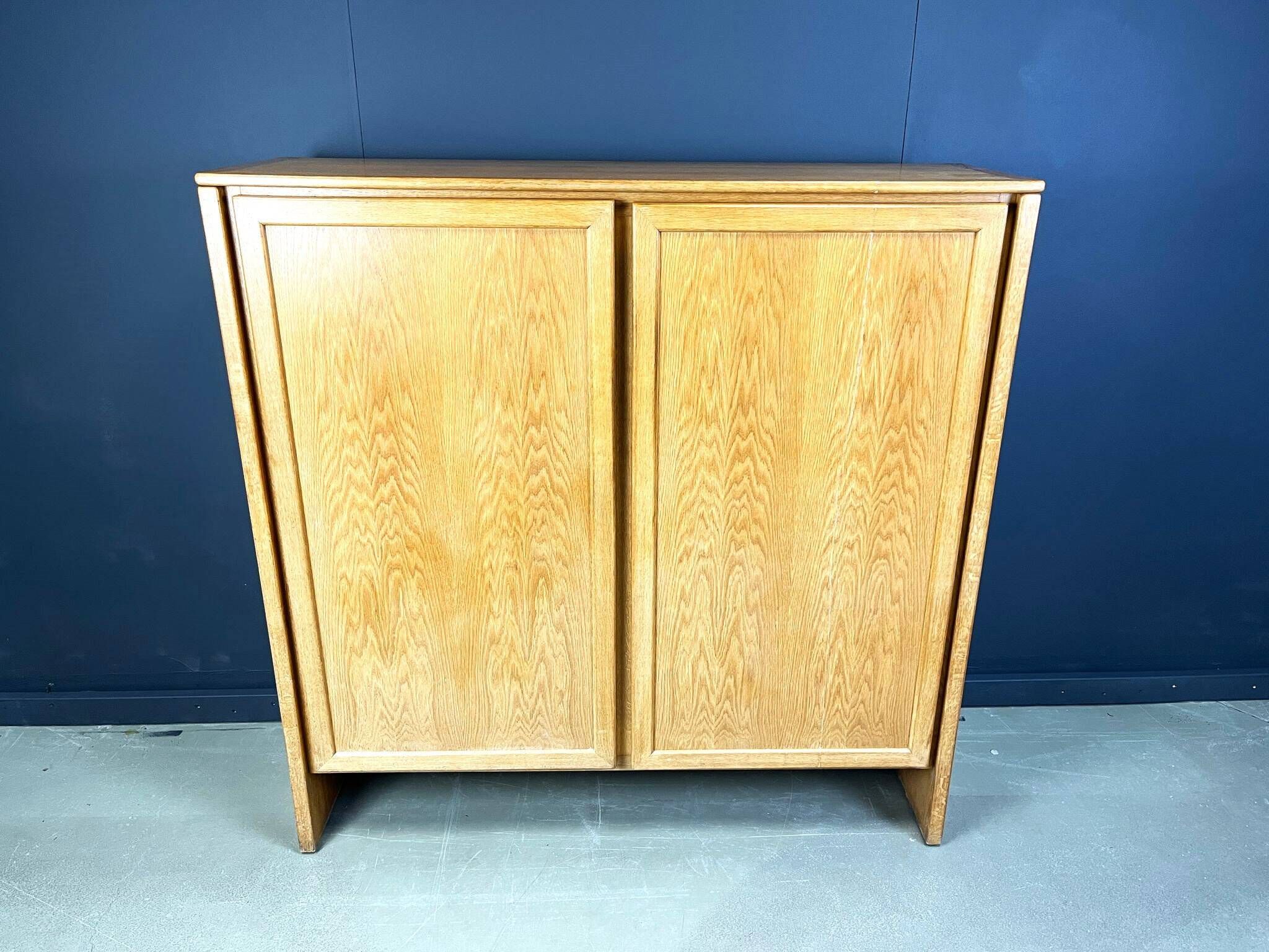 Vintage Belgian oak cabinet, 1970s