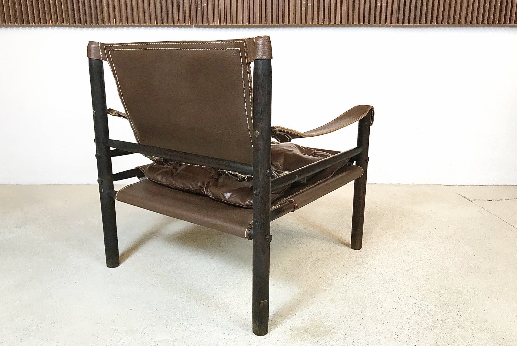 Model Sirocco leather safari chair by Arne Norell, 1960s