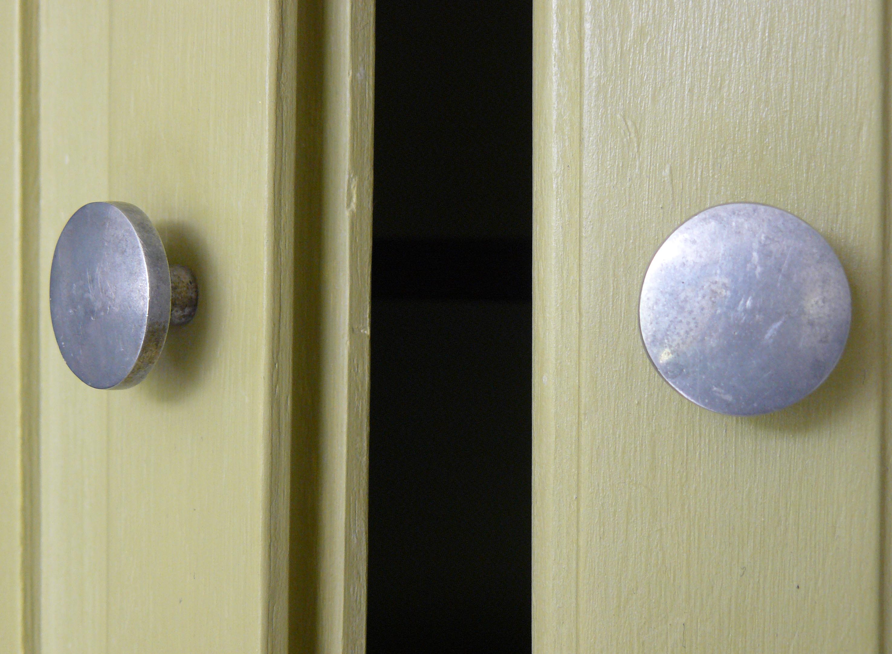 Painted and waxed wooden side board