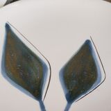 Six ceramic plates with matt enamel 50s