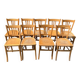 (Lot) 9 vintage bistro chairs
