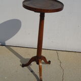 Oak tripod pedestal table