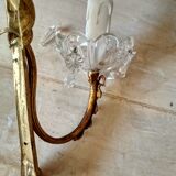 Wall lamp in gilded bronze and crystal louis XVI style