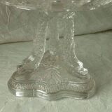 Crystal cut bezel cut fish head foot late 19th