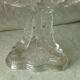 Crystal cut bowl on a fish head foot, late 19th century.