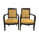 Paire de fauteuils Empire à crosses