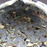 Gerbino, Vallauris, blue ashtray in mosaic earth