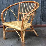 Child rattan chair from the 60s and 70s