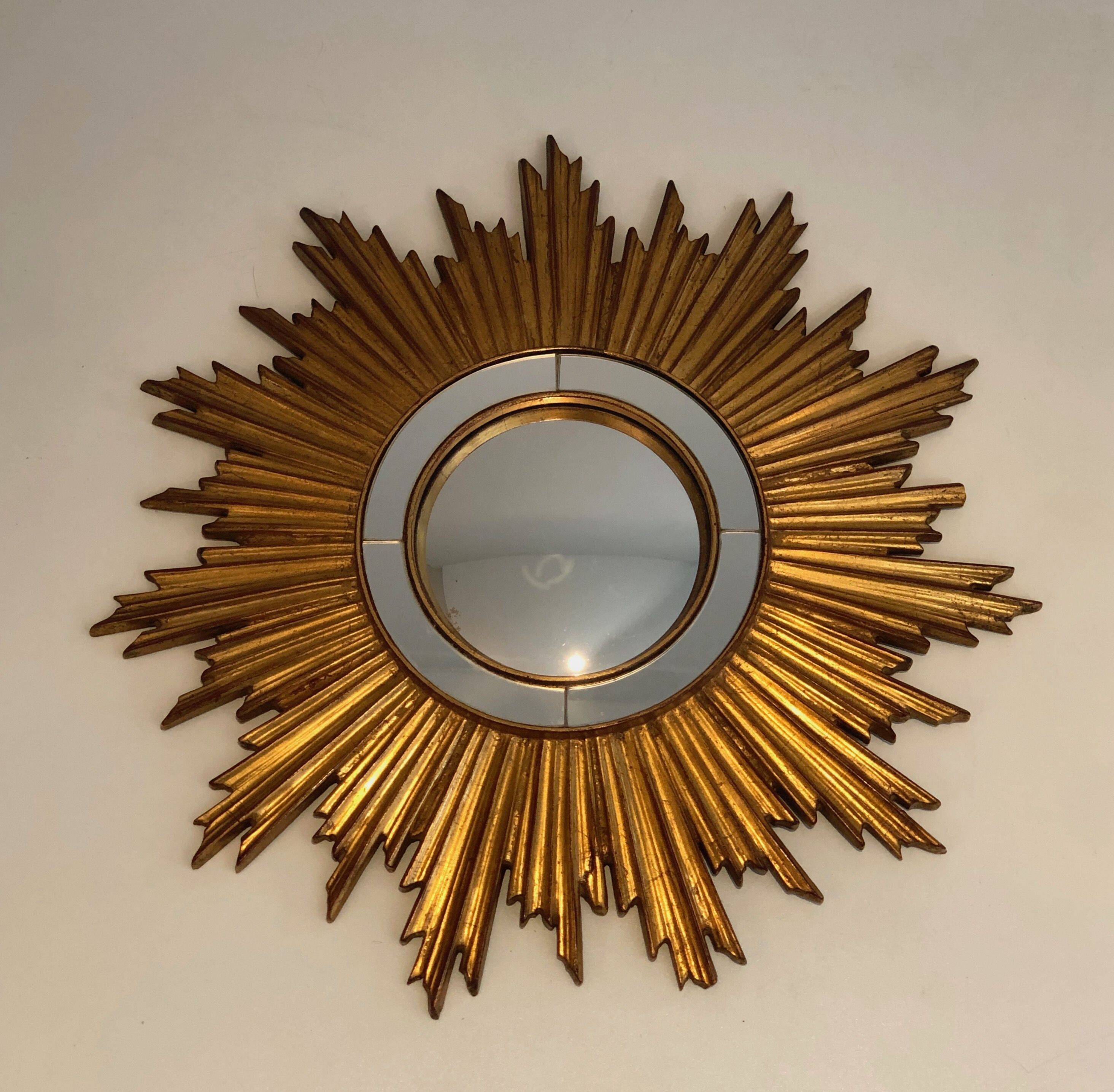 Golden resin sun mirror