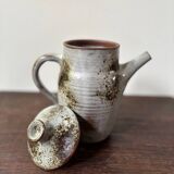 Sanded stoneware pitcher by Chantal and Thierry Robert, 1970s