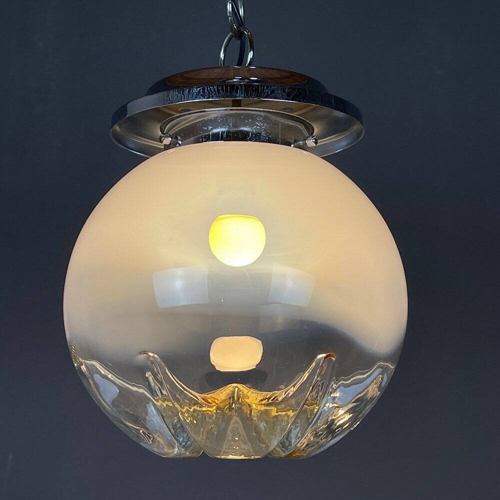 Large Murano glass pendant lamp by Mazzega, Italy, 1960s.