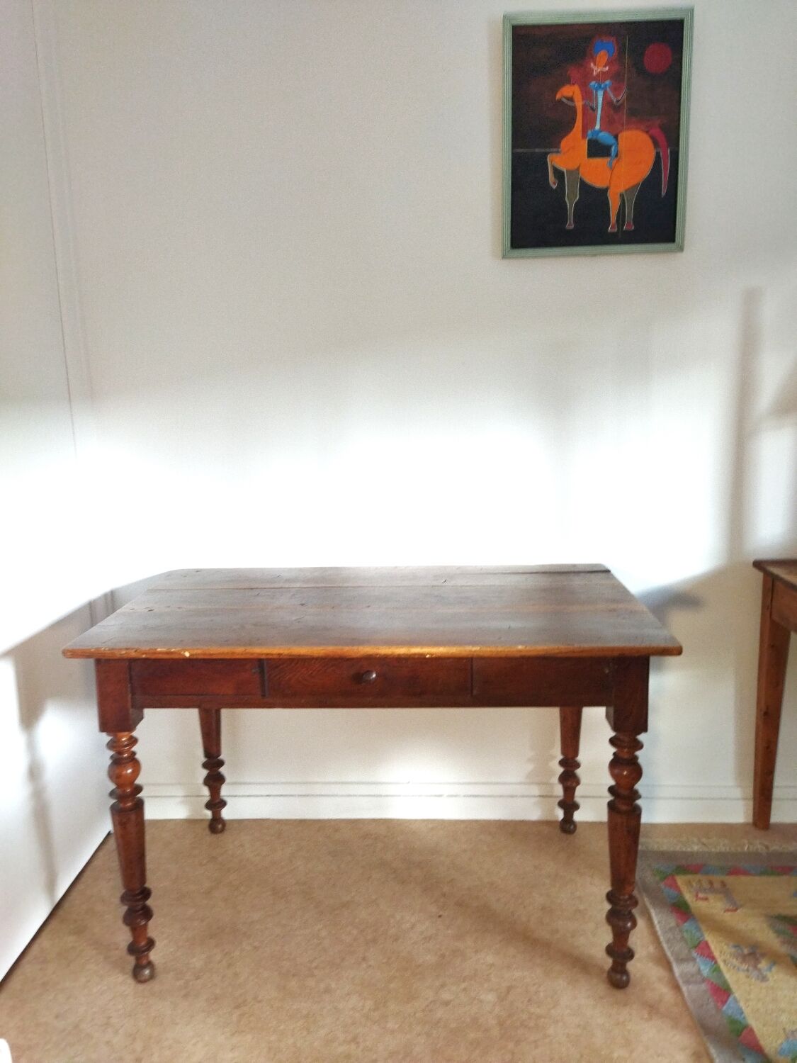 Desk with turned legs